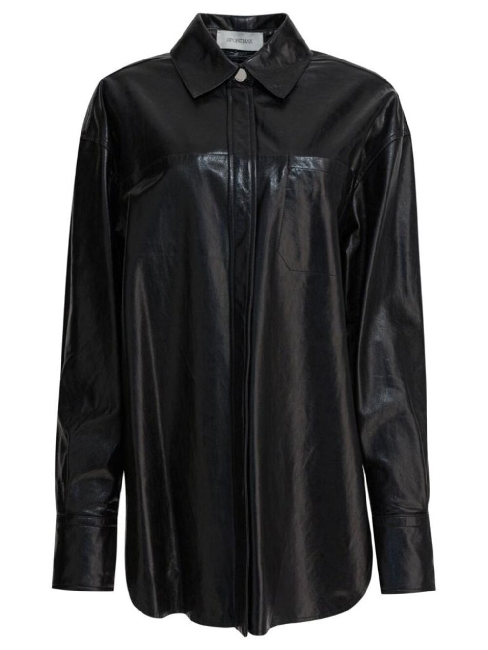 Max Mara Sportmax Leather Shirt Tag Size 36 Women